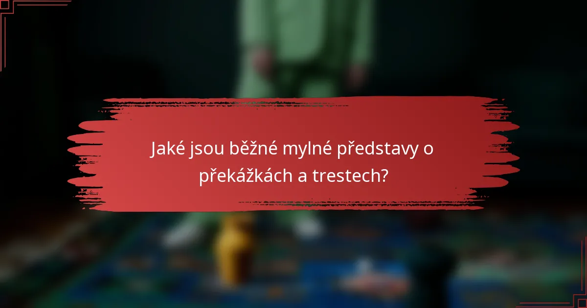 Jaké jsou běžné mylné představy o překážkách a trestech?